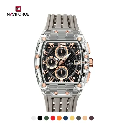 ساعت مچی مردانه نیوی فورس مدل NF7105 قاب شفاف سیلیکونی