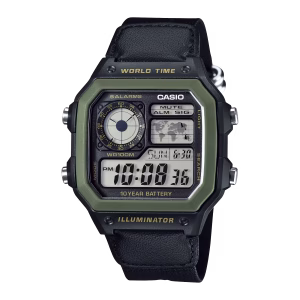 ساعت مچی مردانه کاسیو AE-1200WHB-1BVDF دیجیتال ورلدتایم
