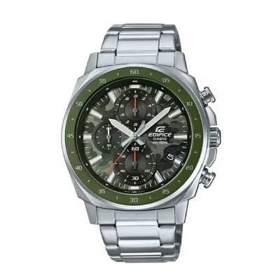 ساعت کاسیو ادیفایس مردانه مدل EFV-600D-3C بند استیل کرنوگراف سبز