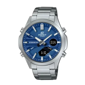 ساعت کاسیو ادیفایس مردانه مدل EFV-C120D-2A بند استیل صفحه آبی