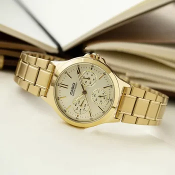 ساعت مچی زنانه کاسیو LTP-V300G-9AUDF آنالوگ سه موتوره - تصویر 3