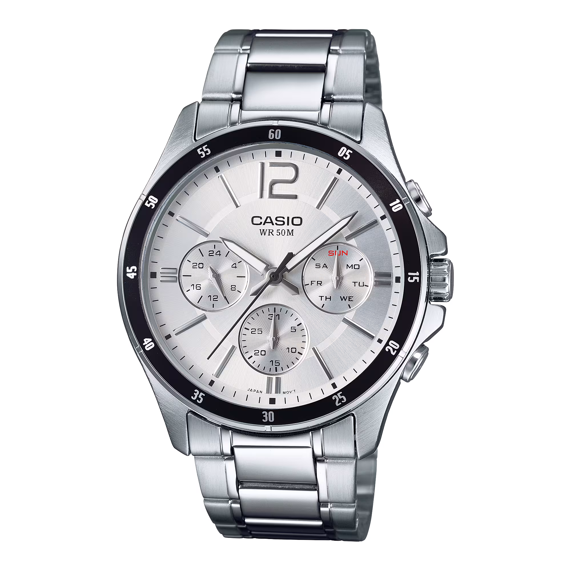 MTP-1374D-7AV نمای روبهرو ساعت مچی مردانه کاسیو MTP-1374D-7A