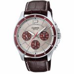 ساعت casio mtp-1374l-7a1 بند چرم