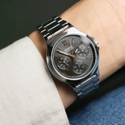 ساعت مچی زنانه کاسیو LTP-V300D-1A2UDF سه موتوره استیل