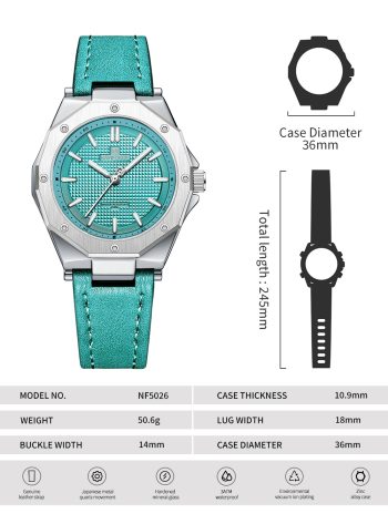 ساعت مچی زنانه ناویفورس مدل NF5026 - تصویر 8