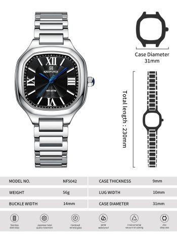 ساعت مچی زنانه ناویفورس مدل NF5042 - تصویر 7