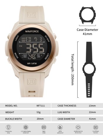 ساعت مچی دیجیتال مردانه - زنانه  مدل NF7111 - تصویر 10