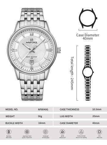 ساعت ست نیویفورس مدلNF8040 - تصویر 7