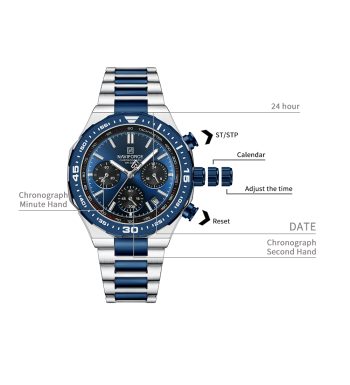 خرید ساعت مچی نیوی فورس مدل NF8049 | ترکیب قدرت، دقت و استایل مردانه - تصویر 5