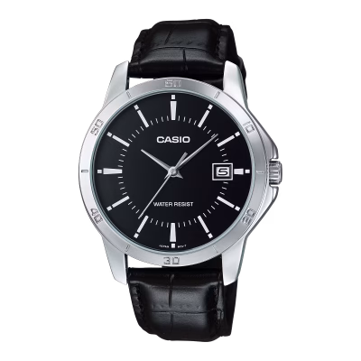 ساعت مچی مردانه کاسیو MTP V004L 1A با بند چرمی و نمایش تاریخ