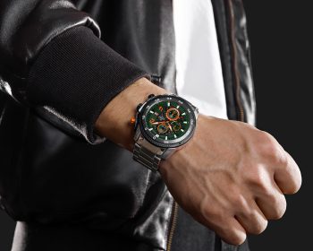 ساعت مچی مردانه نیوی فورس NF8047 نقره ای با صفحه سبز - تصویر 2