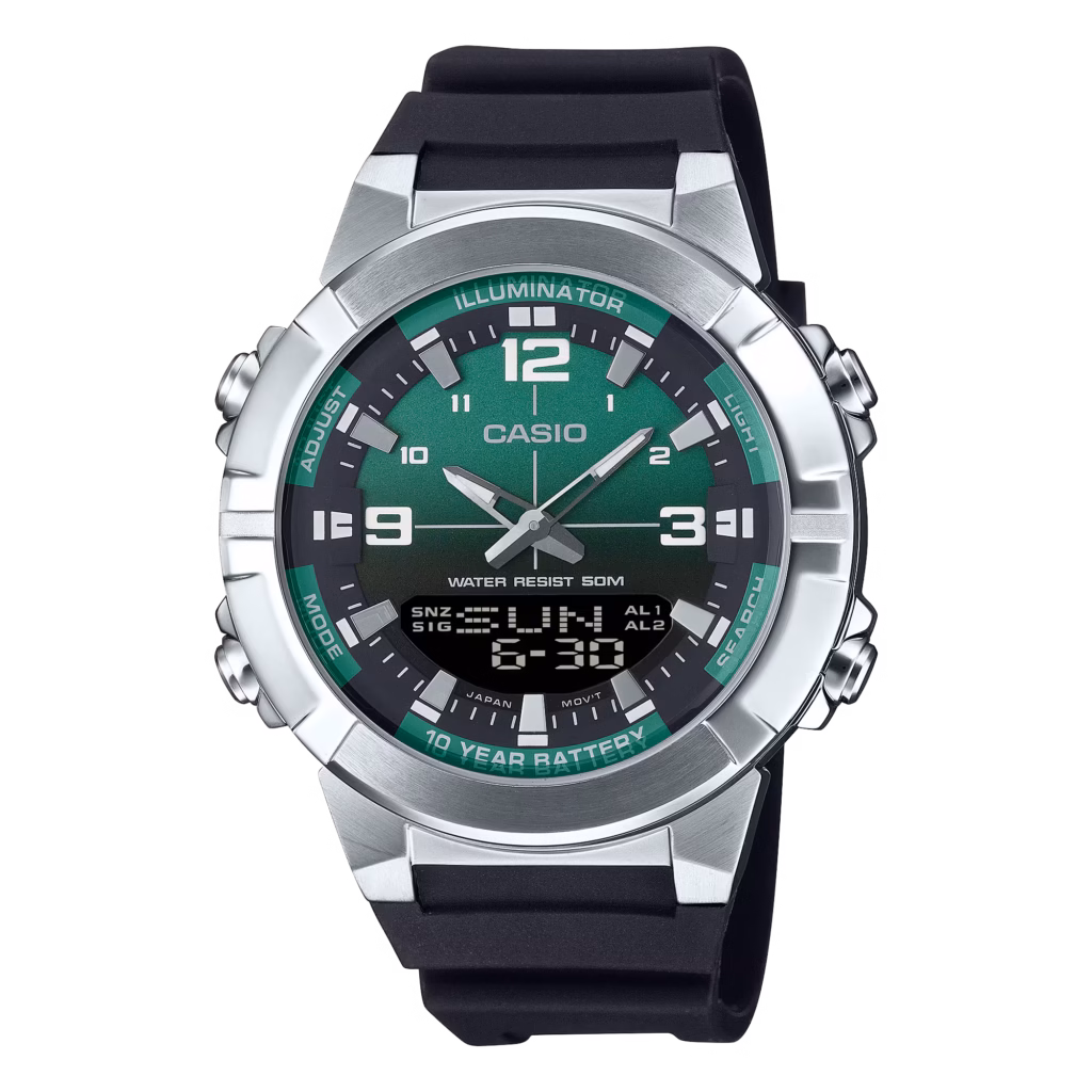 نمای روبروی ساعت مچی مردانه کاسیو مدل AMW-870A-3AV