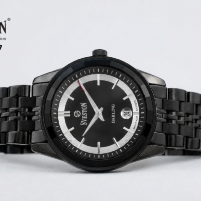 ساعت مردانه سویستون SV-7487 مشکی با بند استیل و صفحه مشکی