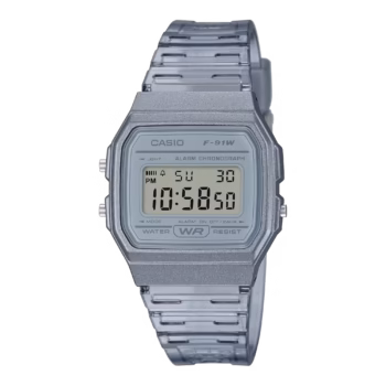 ساعت کاسیو مدل F-91WS-8 رزینی شفاف دودی