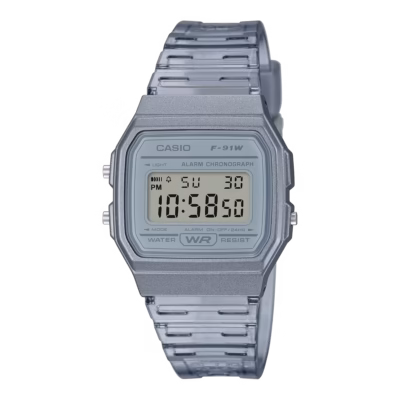 ساعت کاسیو مدل F-91WS-8 رزینی شفاف دودی